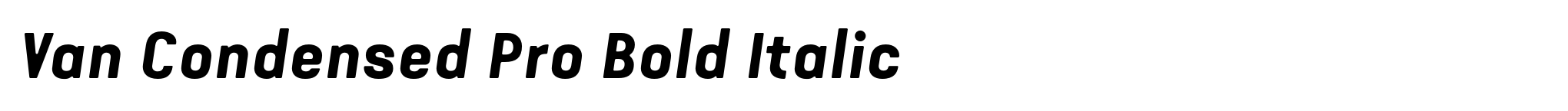 Van Condensed Pro Bold Italic image